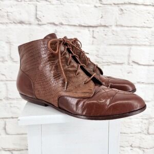 Unisa Leather Oxford Boots Fairy Grunge Victorian Steampunk Riding Equestrian 8